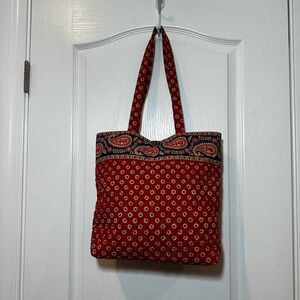 Vera Bradley Red Paisley Tote Bag